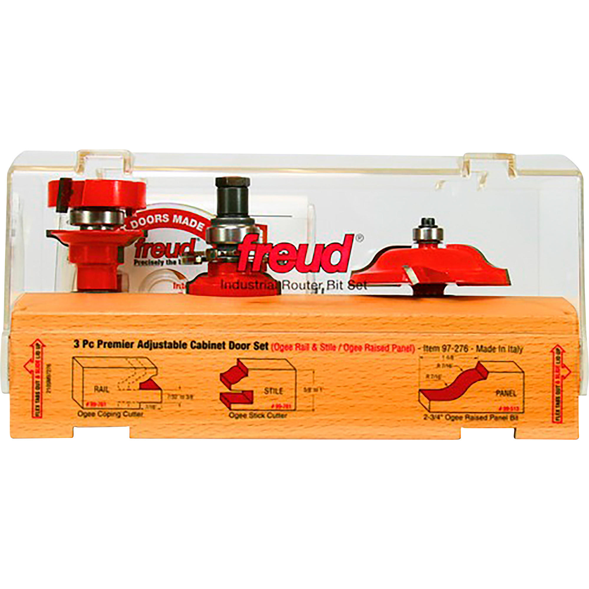 Freud 3Piece Ogee Cope and Stick Router Bit Set,1/2in. Shank, Model 97276 Northern Tool